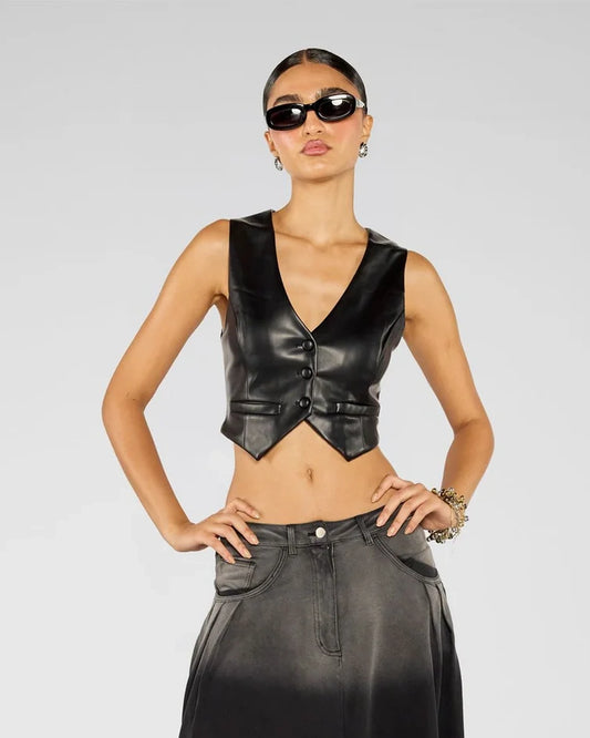 Noir Tailored Vest