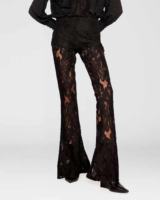 Noir Lace Flare Pants