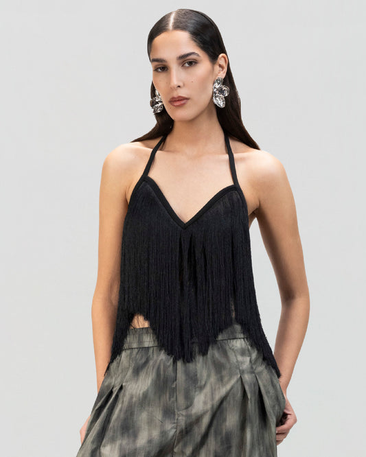 Midnight Fringe Camisole Top