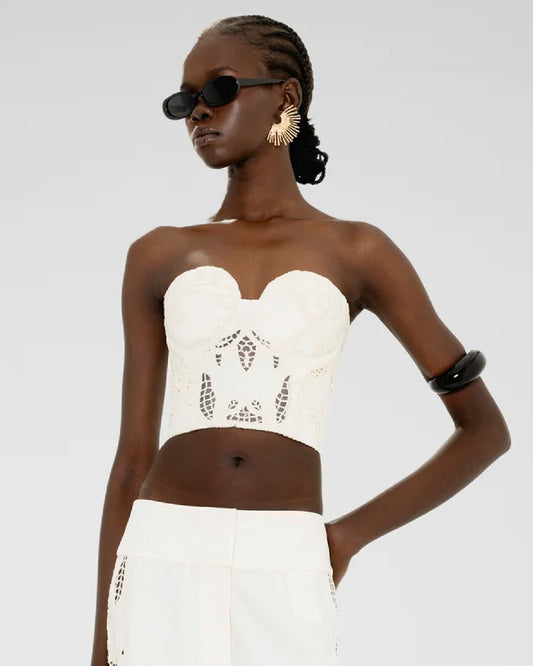 Embroidered Cutwork Corset