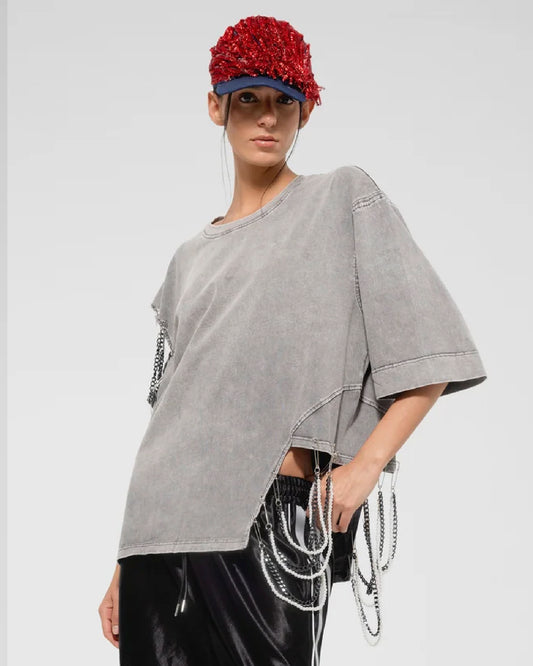 Asymmetric Chain T-shirt