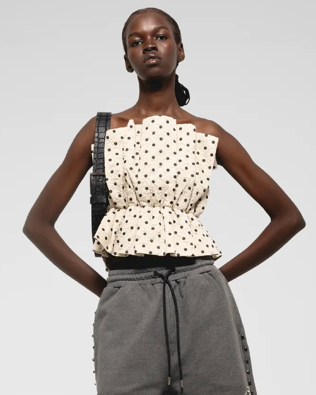 Polka Gathered Corset