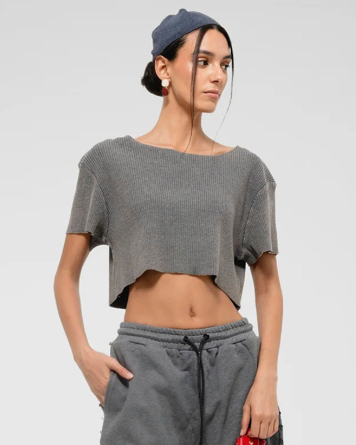 Ribbed Crop T-shirt
